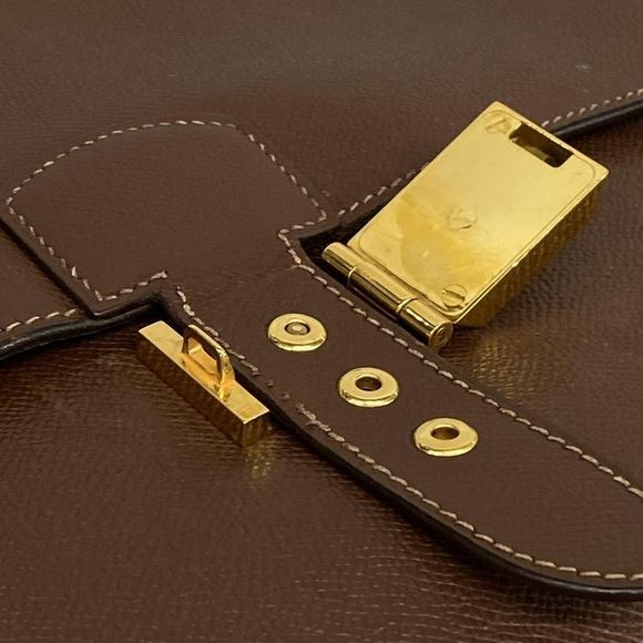 Hermes Business Bag Sac A Depeches 41 Dark Brown Gold Hardware - Picture 12 of 15